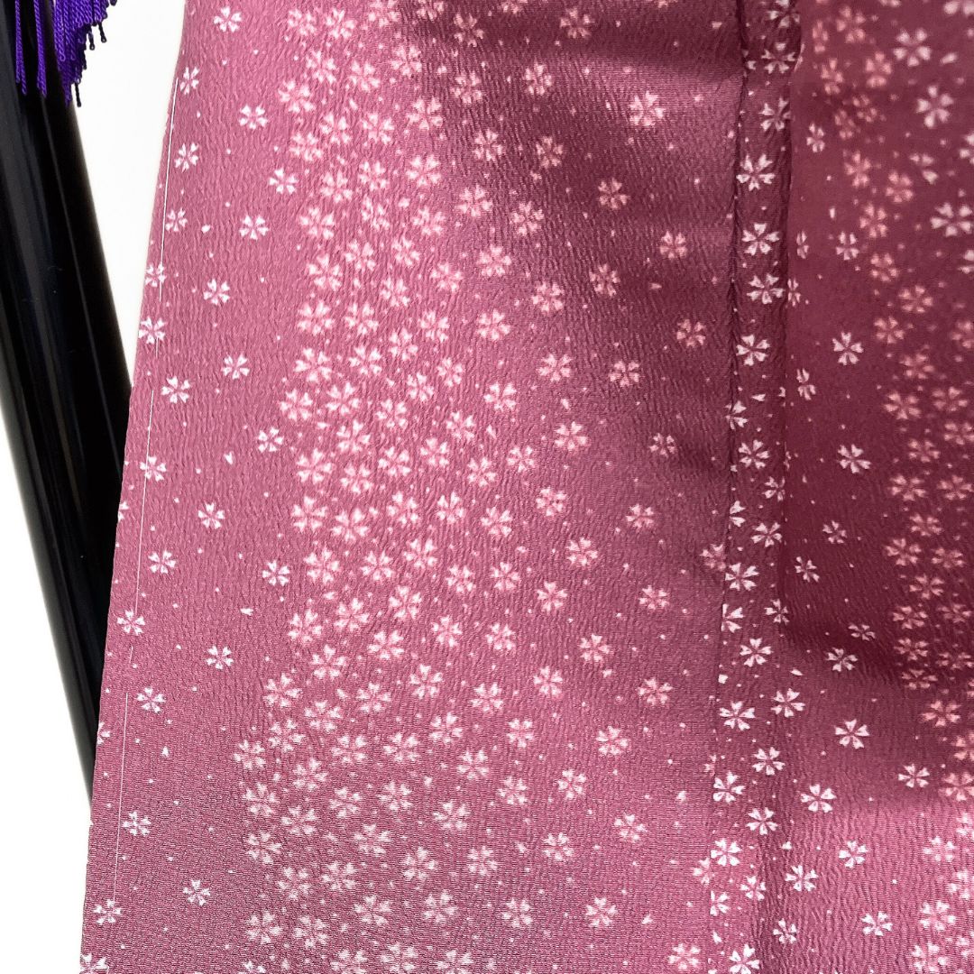  未着用 小紋 洗える着物 桜花 縦縞 着物 123 b d ms 小紋 着物