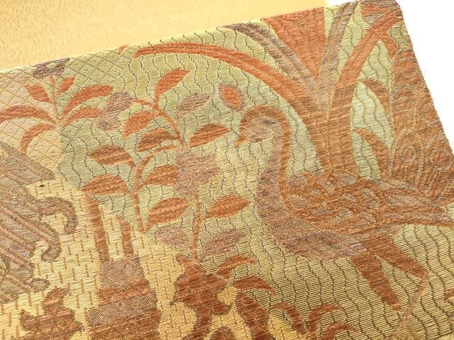 平和屋着物▽太鼓柄袋帯 動物絵皿文 金糸 正絹 逸品 DAAZ6426fe - メルカリ