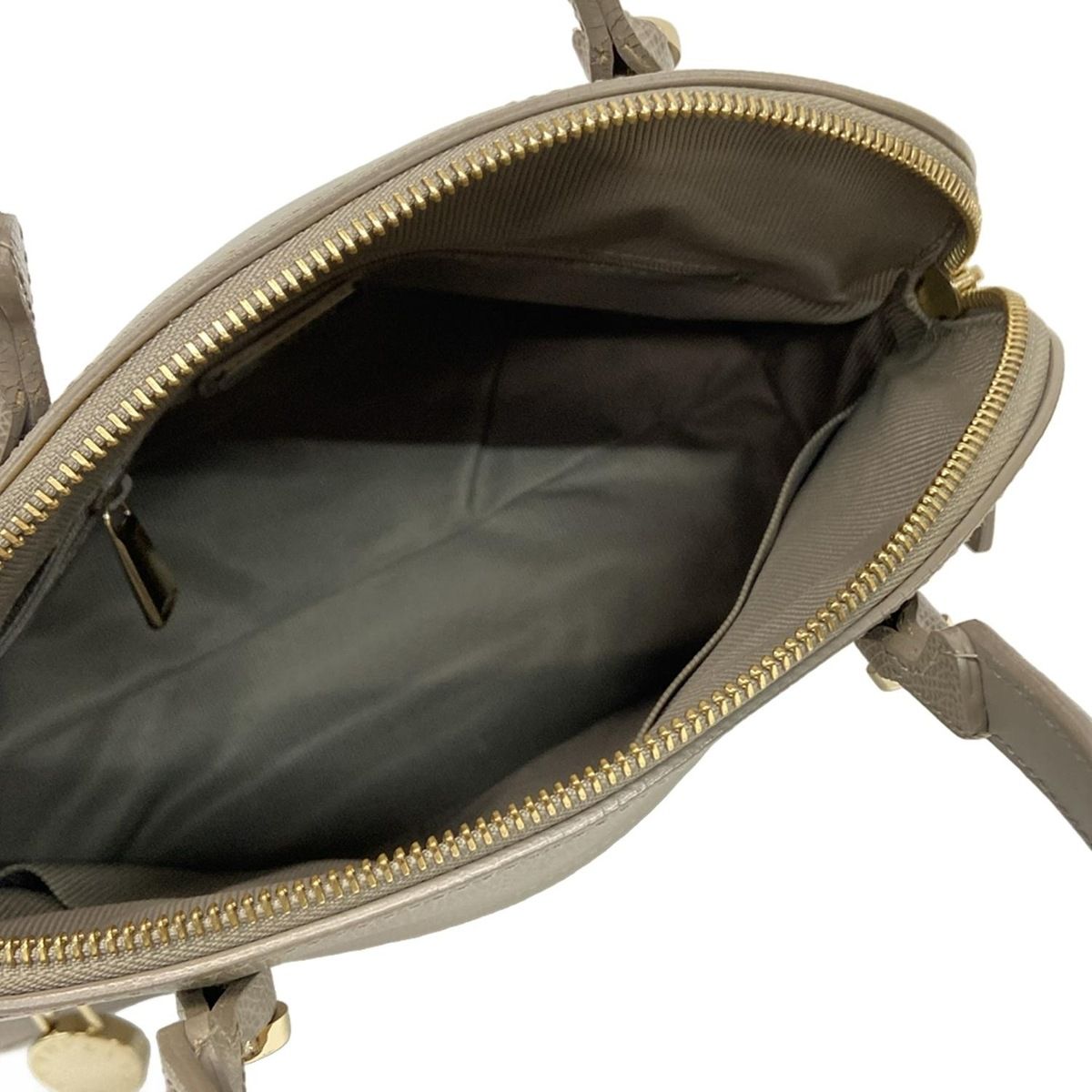 FURLA(フルラ) ハンドバッグ パイパー グレーベージュ レザー - メルカリ