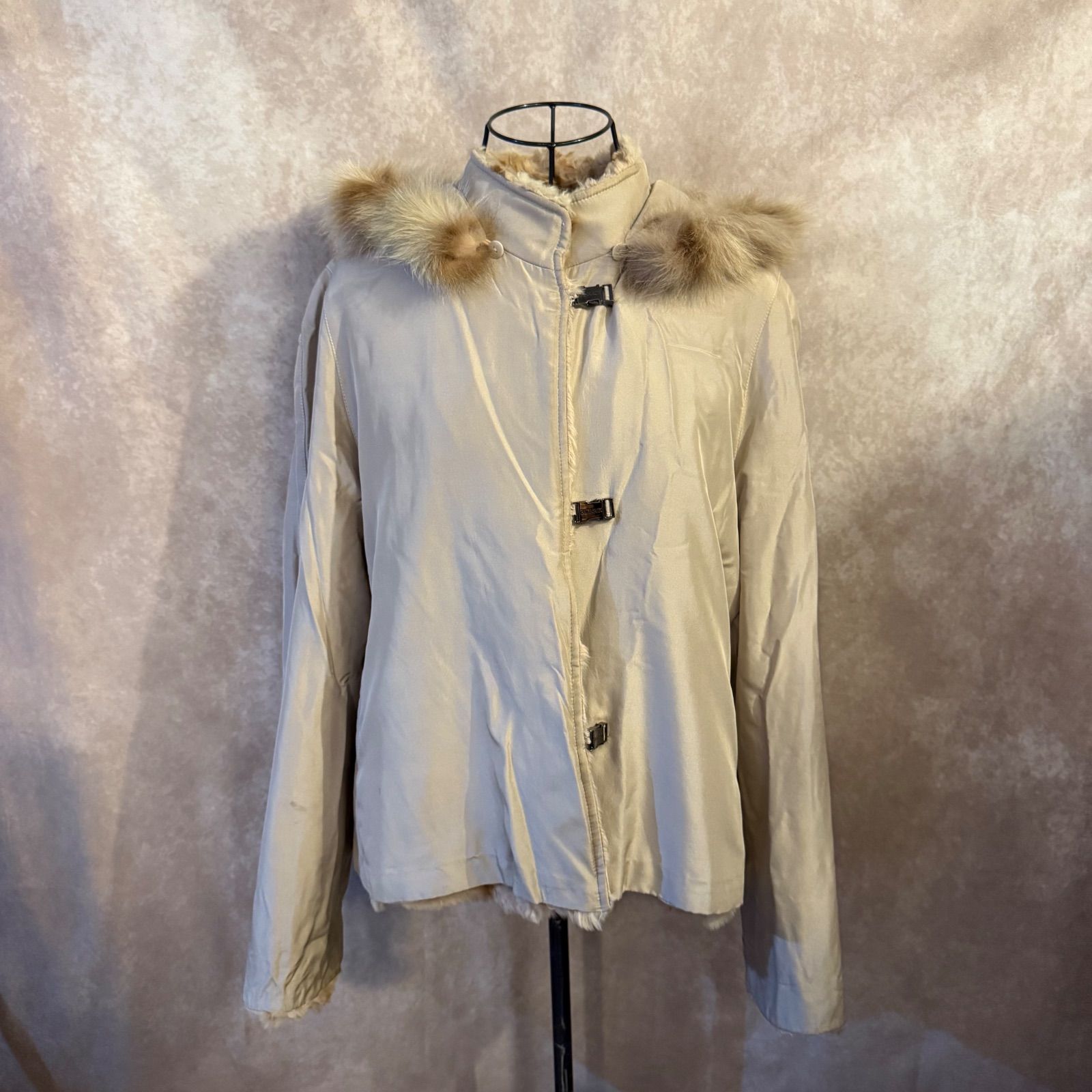 BALMAIN PARIS リバーシブル ファージャケット サイズ11 ラビット