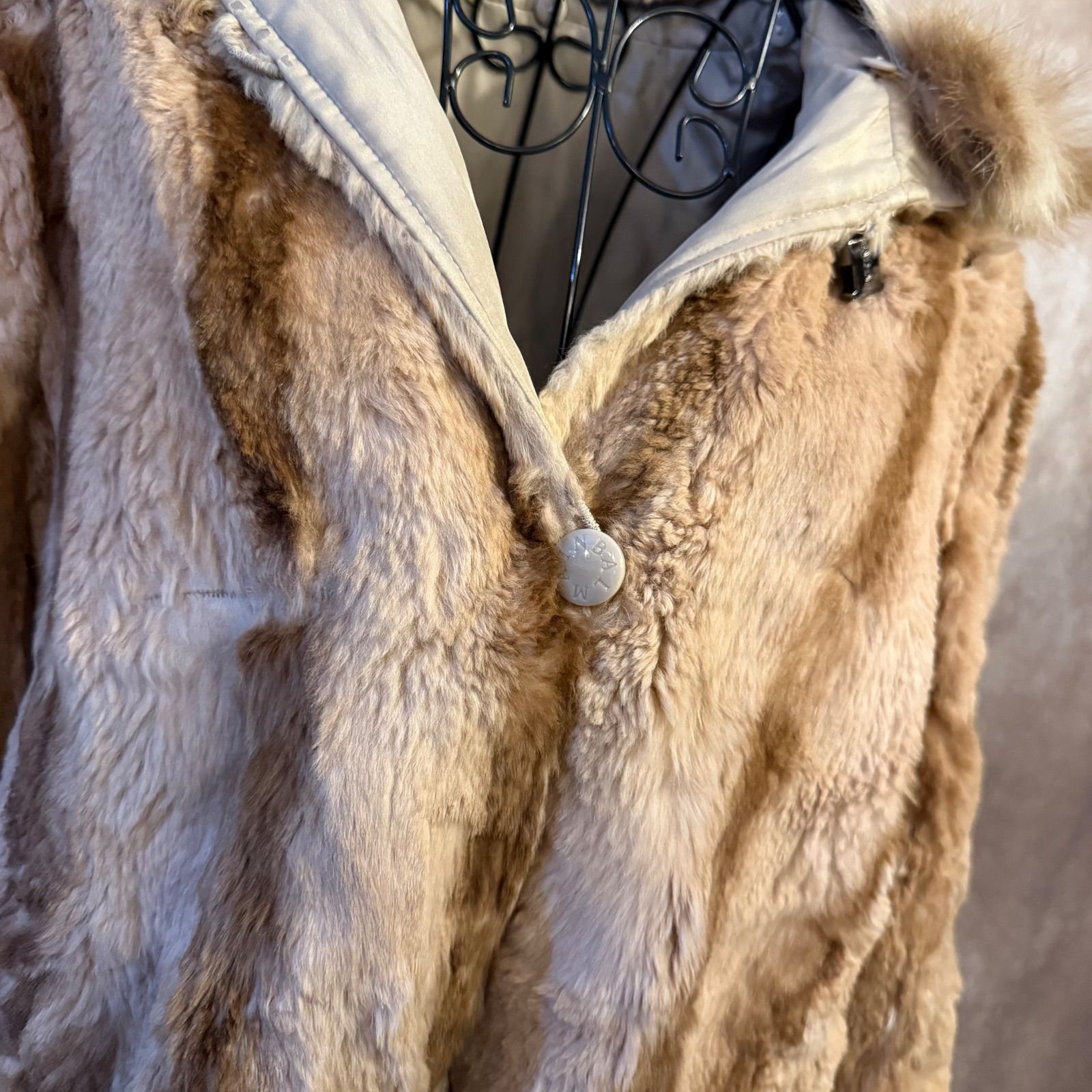 BALMAIN PARIS リバーシブル ファージャケット サイズ11 ラビット