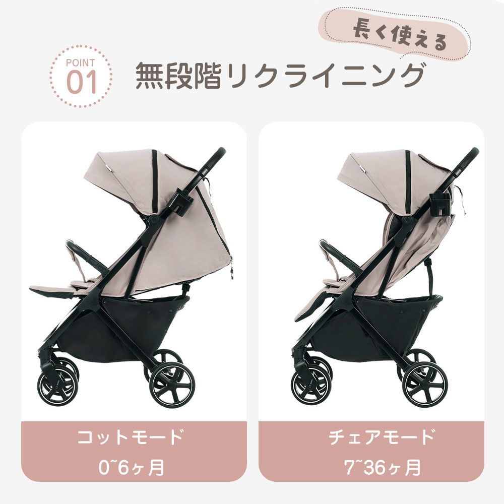 ベビーカー 折りたたみ バギー 赤ちゃん ベビー 出産祝い 車 プレゼント ギフト 子供 1ヶ月 15 kg 4輪ベビーカー ワンタッチ 手押し車 乳母車 日よけカバー チャイルドカー 乳幼児 軽量コンパクト おでかけバギー ベージュ