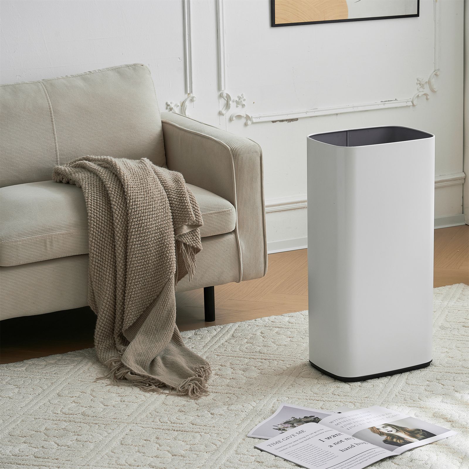 【2個セット】【人気商品】センサー全自動開閉式 ゴミ箱 大容量45L ホワイト 人気商品】センサー全自動開閉式 ゴミ箱 大容量45L ホワイト-東京メトロ