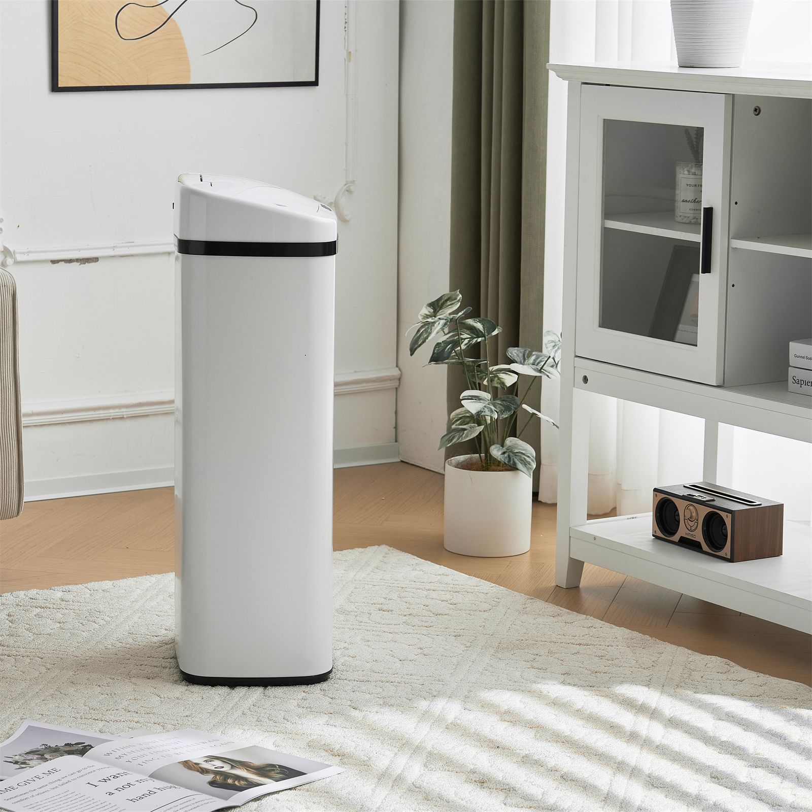 【2個セット】【人気商品】センサー全自動開閉式 ゴミ箱 大容量45L ホワイト 人気商品】センサー全自動開閉式 ゴミ箱 購入 大容量45L ホワイト