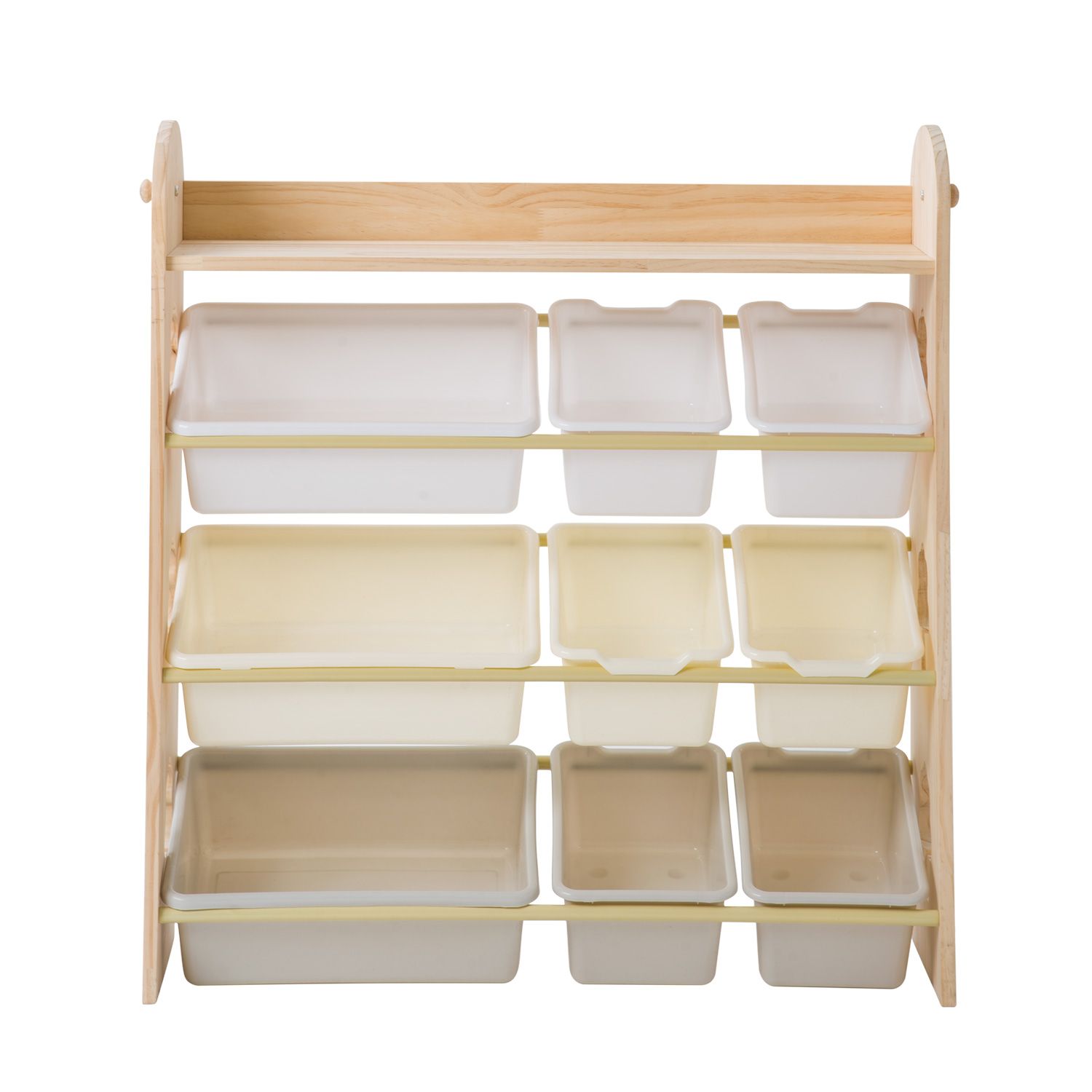 おもちゃ収納4段ラック 子ども用家具 天然木 Natural