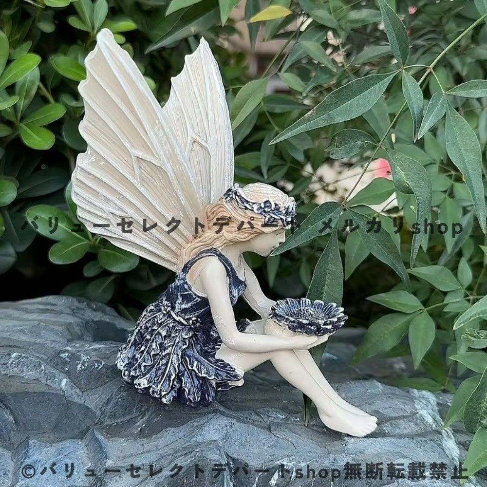 ガーデンオブジェ 妖精 ヴィンテージ風 フェアリー 美しい エレガント