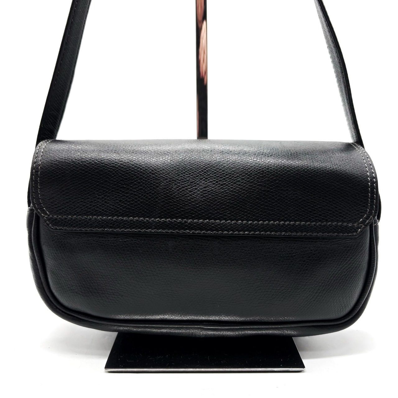 良品 ✨ LOEWE ロエベ アナグラム レザー ショルダーバッグ ブラック 