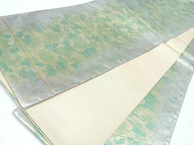 平和屋着物◎六通柄袋帯 唐織 草花文 金銀糸 引箔 正絹 逸品