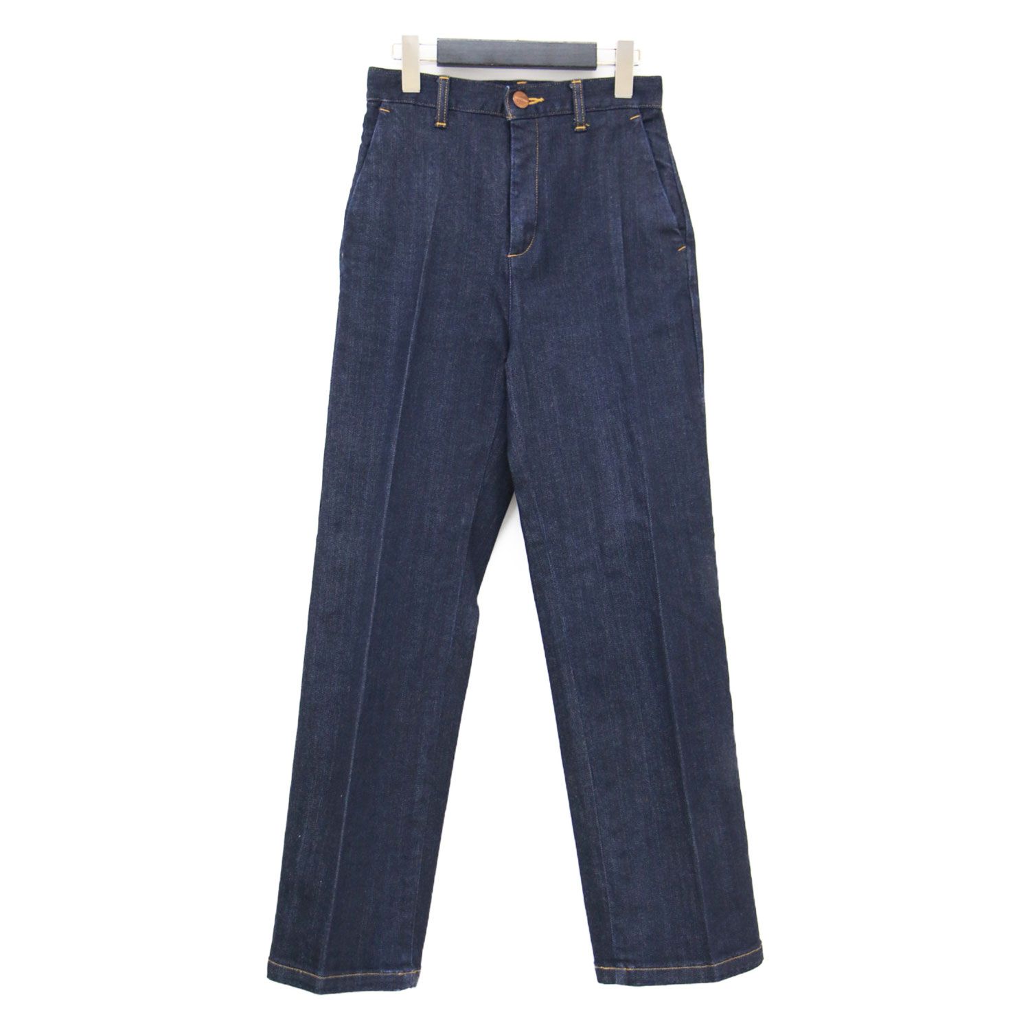 RED CARD レッドカード パンツ ネイビー サイズ:22(XXS) | 24春夏 Tyler デニムパンツ 262434 / ルーズストレートシルエット センタープレス ストレッチ コットン | 日本製 ボトムス ズボン【レディース】【中古】【K4666】 RED CARD レッドカード パンツ ネイビー サイズ:22(XXS) | 24春夏