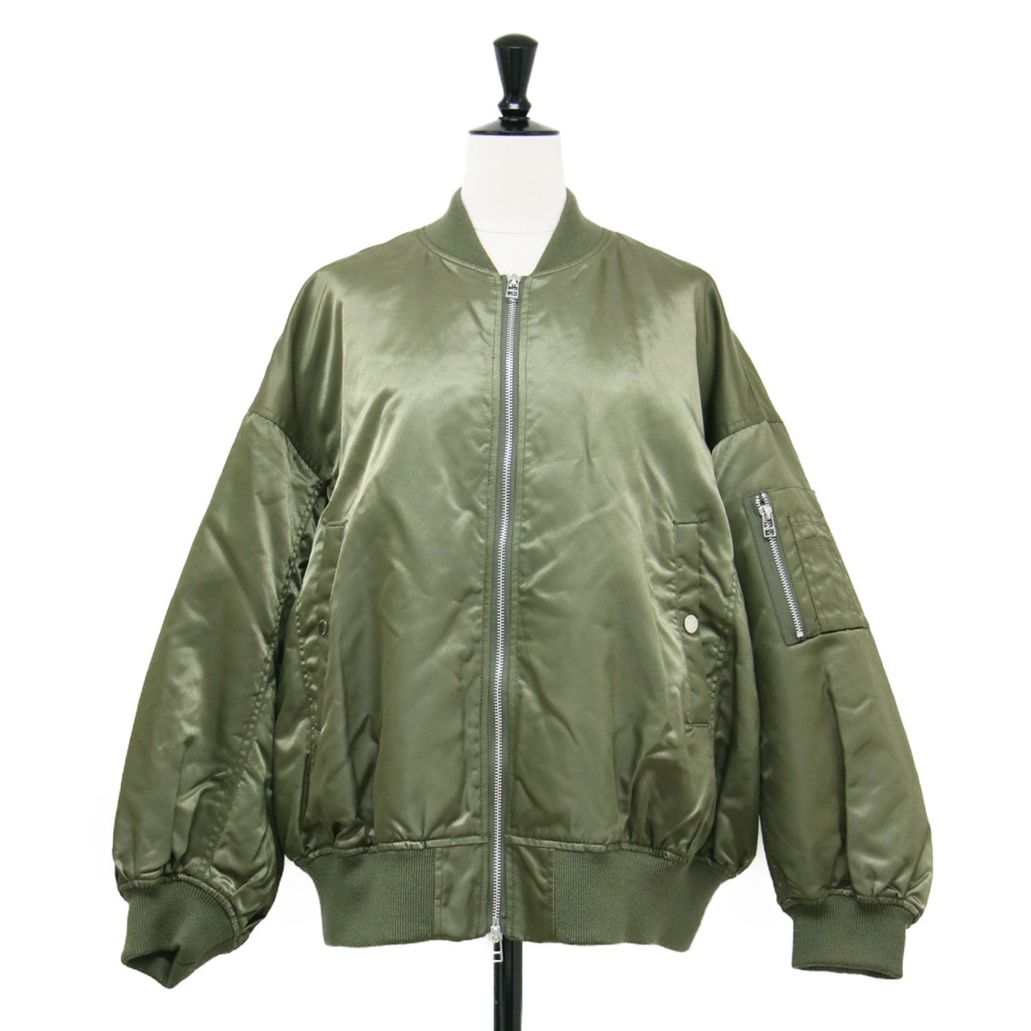 upper hights アッパー ハイツ ジャケット カーキ サイズ:FREE | THE SU-1 MA-1 / ブルゾン | ダブルジップ リブ | アウター ジャンパー 上着【レディース】【中古】【K4666】 upper hights アッパー ハイツ ジャケット カーキ サイズ:FREE | THE