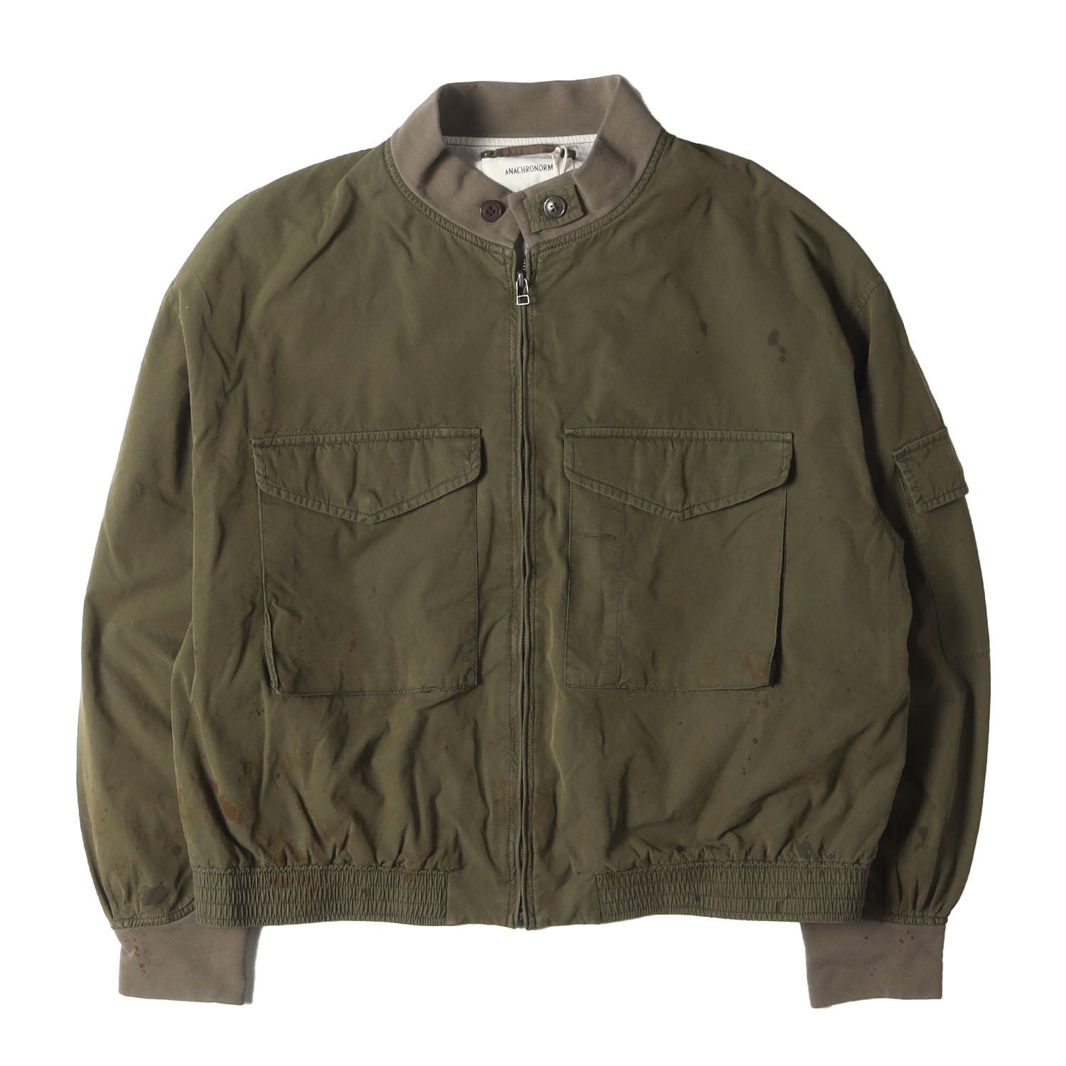 anachronorm アナクロノーム ジャケット オリーブ サイズ:03 | 25SS ダメージリペア加工 G-8 WEP フライトジャケット (AN336-W TYPE G-8 FLIGHT JACKET) | アウター ブルゾン 上着【メンズ】【K4666】 新品】anachronorm アナクロノーム ジャケット オリーブ サイズ:03