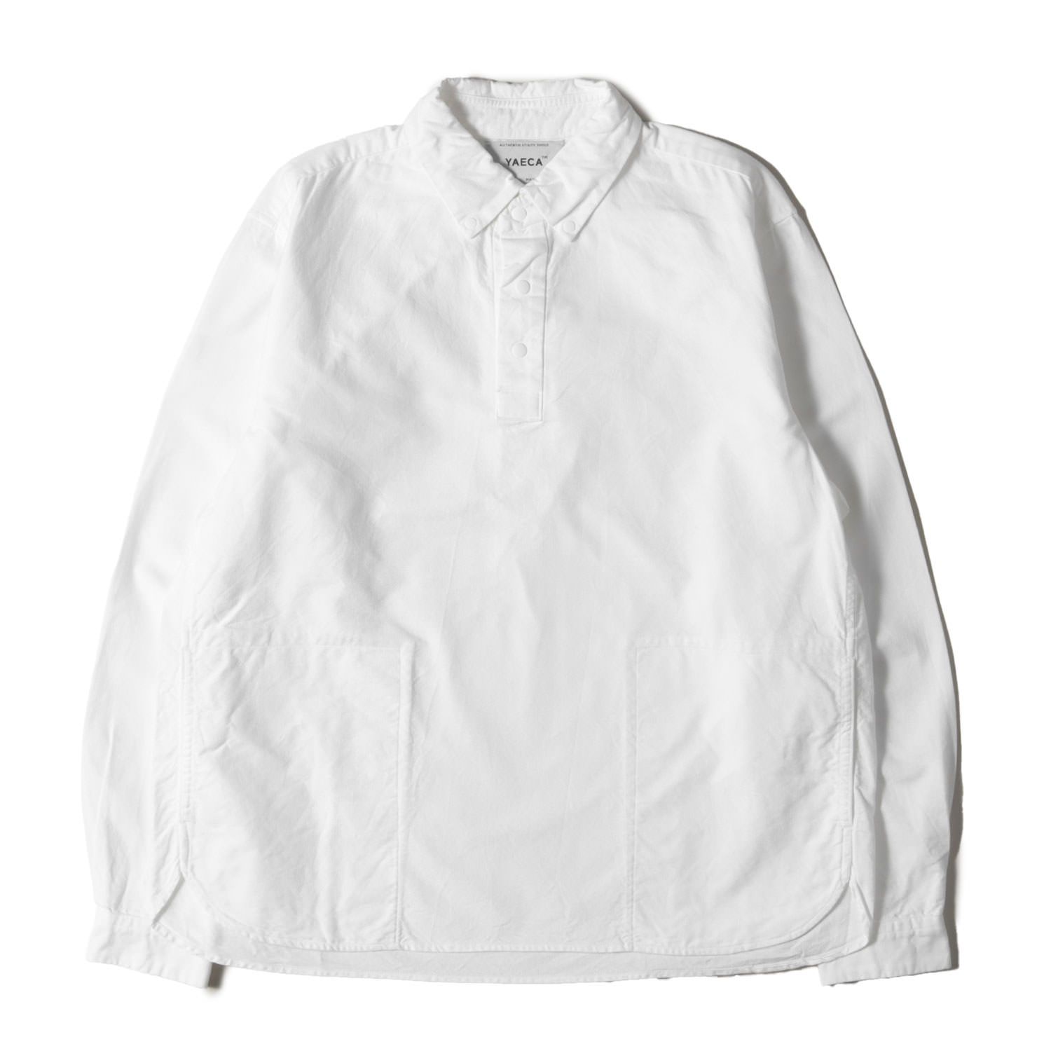 YAECA ホワイト 長袖シャツ M YAECA ヤエカ 日本製 Comfort Shirt Wide コンフォートシャツ ワイド