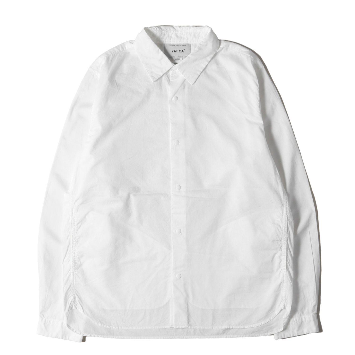 YAECA ヤエカ シャツ ホワイト 白 サイズ:L | スタンダード コンフォート シャツ (COMFORT SHIRT STANDARD 161104) | MADE IN JAPAN | トップス カジュアルシャツ 長袖 | 日本製【メンズ】【中古】【K4666】 YAECA ヤエカ シャツ ホワイト 白 サイズ:L | スタンダード