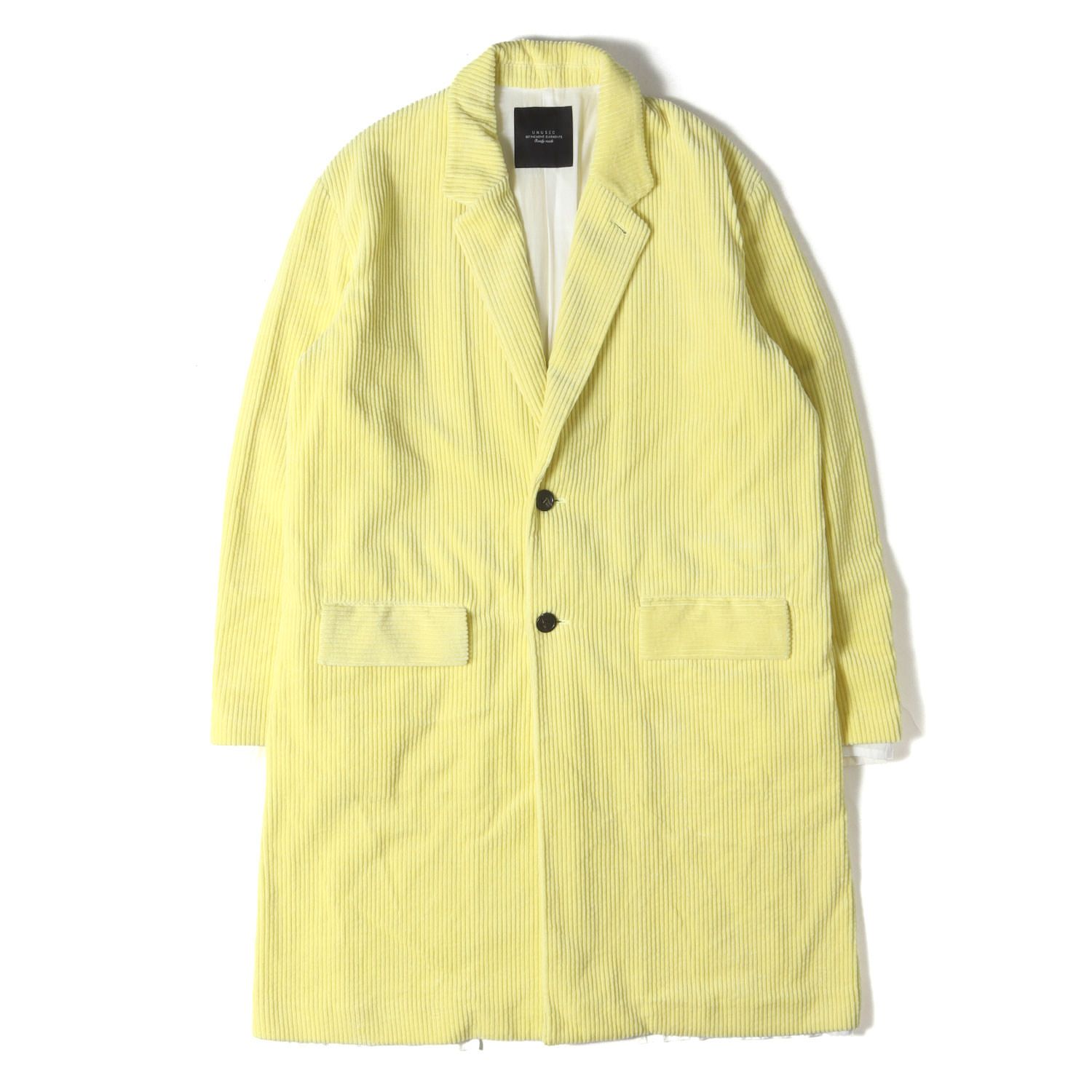 UNUSED アンユーズド コート イエロー サイズ:2 | 超太畝コーデュロイ