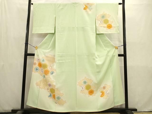 平和屋着物□訪問着 駒刺繍 亀甲花文 暈し染め 金彩 正絹 逸品