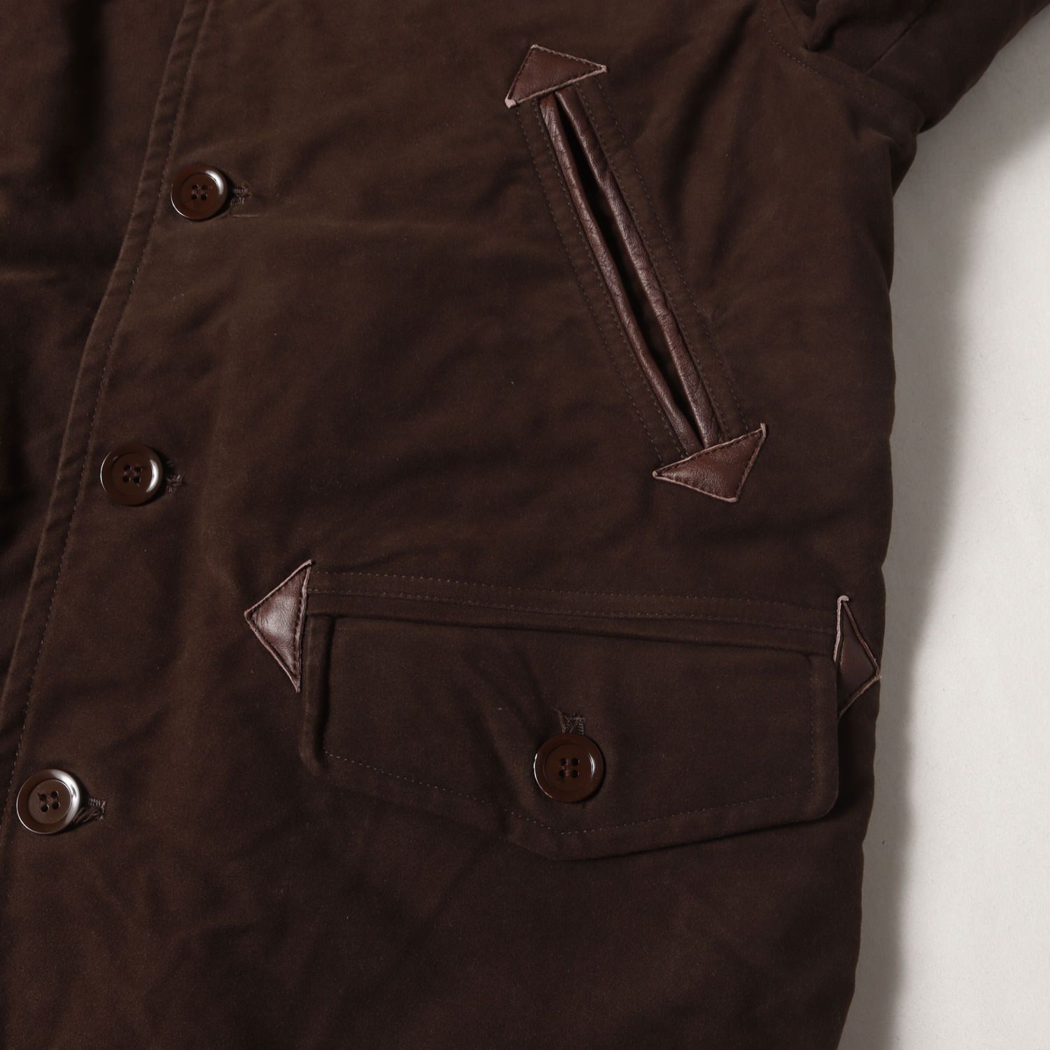 HideandSeek ハイドアンドシーク ジャケット ブラウン サイズ:L | モールスキン 裏地キルティング ジャケット | アウター ブルゾン 上着【メンズ】【中古】【K4666】 HideandSeek ハイドアンドシーク ジャケット ブラウン サイズ:L