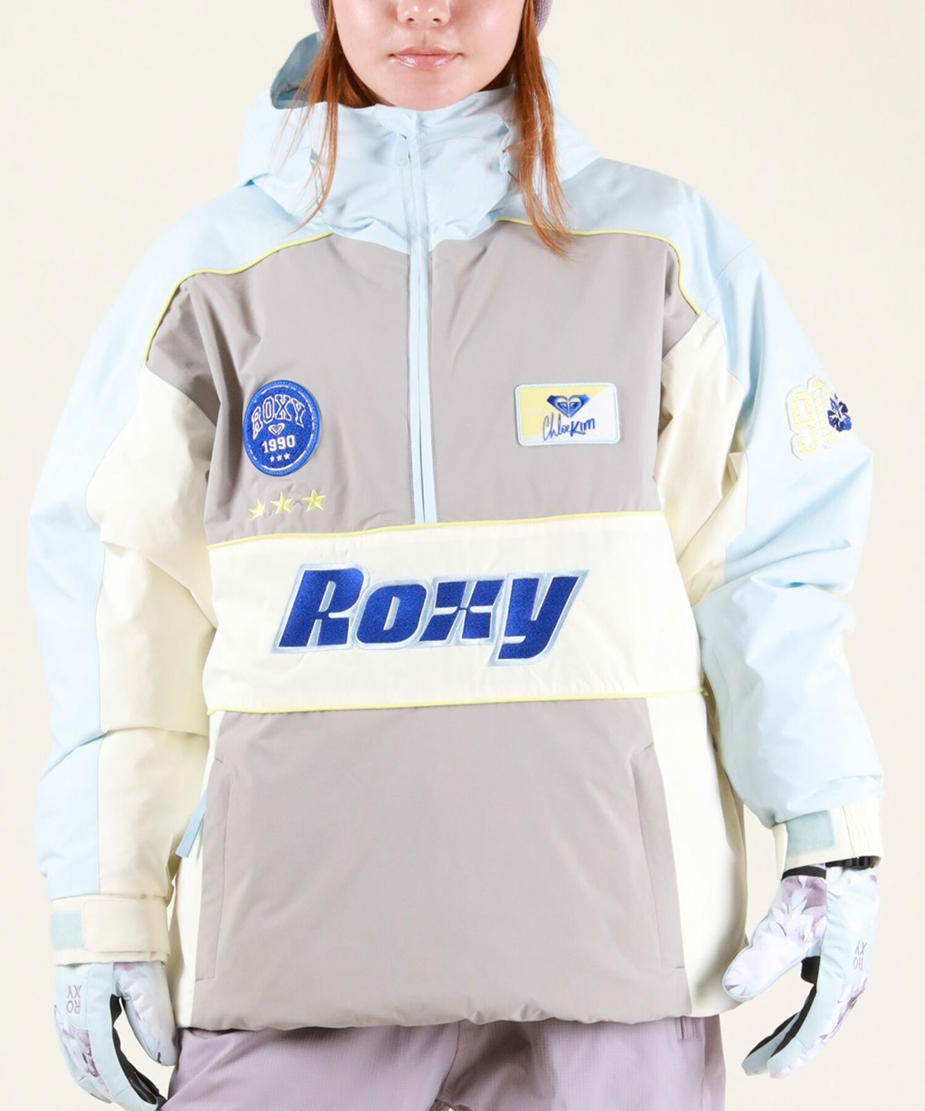 ROXY x Chloe Kim コラボスノージャケット（新品タグ付き/M） 2526】新品 ROXY ロキシー スノーボード ウェア ジャケット レディース
