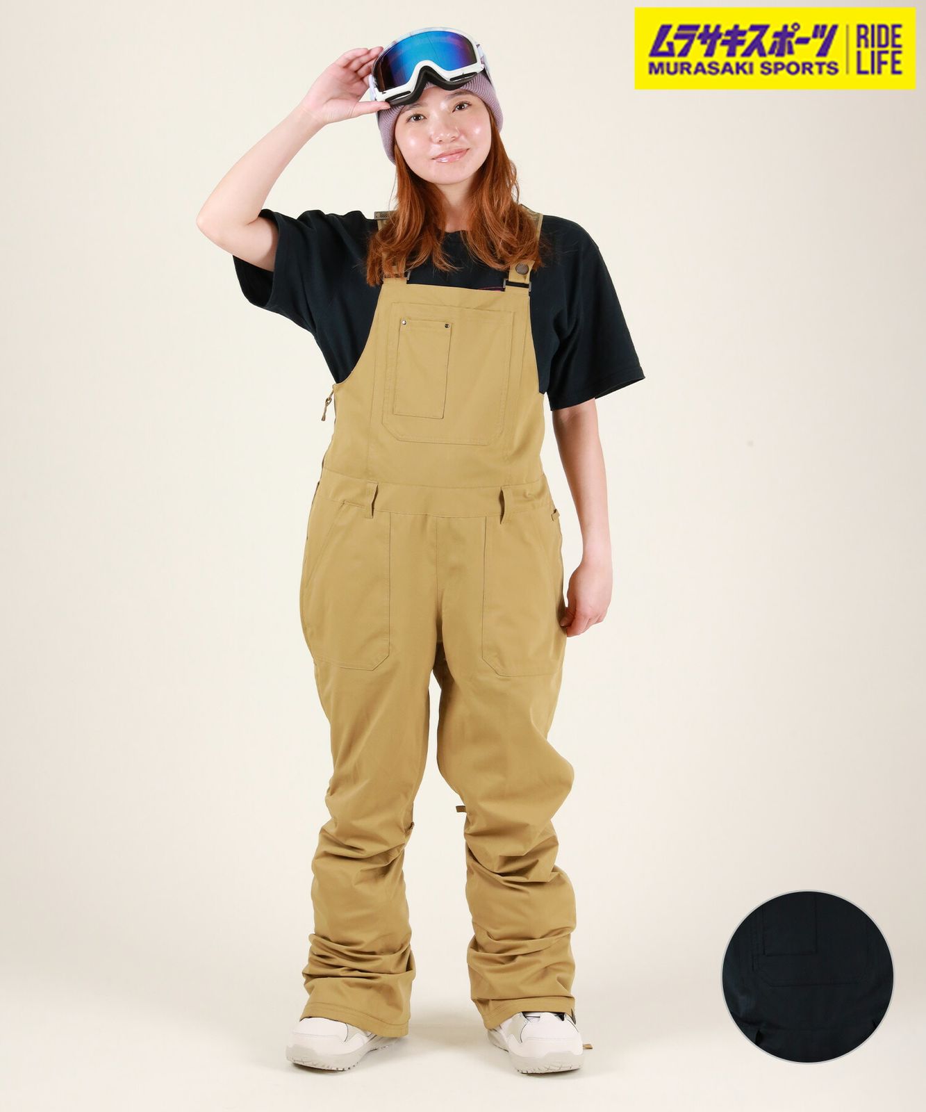 2526 ROXY ロキシー スノーボード ウェア パンツ レディース RIDEOUT BIB PT ムラサキスポーツ 25 26モデル MX J 18