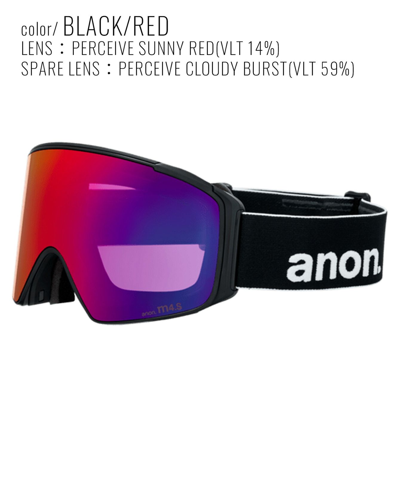 2526 ANON アノン スノーボード ゴーグル ユニセックス M 4 S Goggles MFI Face Mask Cylindrical 25-26モデル MM D 11