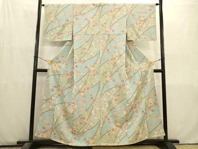 平和屋着物□上質な小紋 舞花文 金彩 正絹 逸品 AABD1406ma - メルカリ