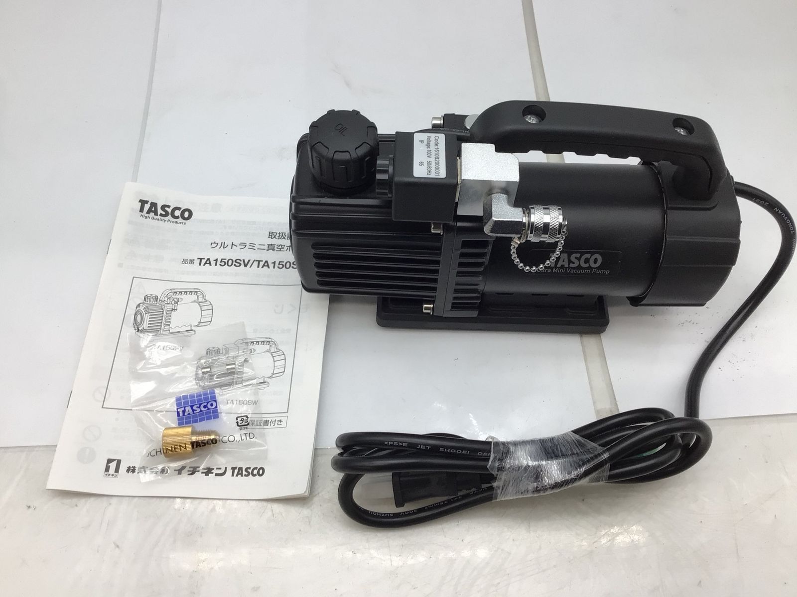 品 イチネンTASCO オイル逆流防止弁付ウルトラミニツーステージ真空ポンプ TA 150 SW エコツー M 02