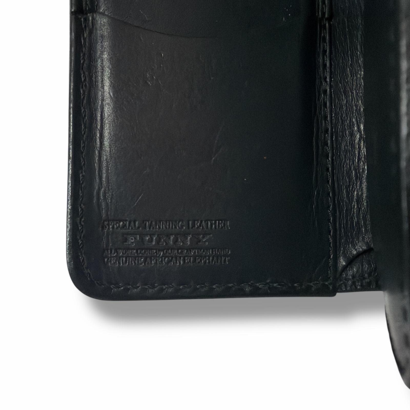  FUNNY レザーウォレット 二つ折り財布 ファニー ブラック F 2186 M 二つ折り財布 折り財布