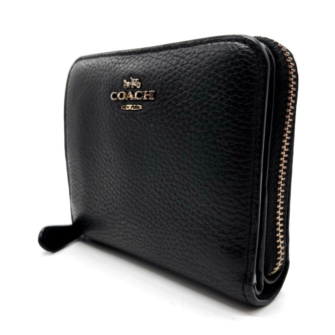 @*✨様 COACH 二つ折り財布 シグネチャー ブラック ☆新品未使用☆COACH 黒 折り財布 2つ折り メンズ シグネチャー コーチ