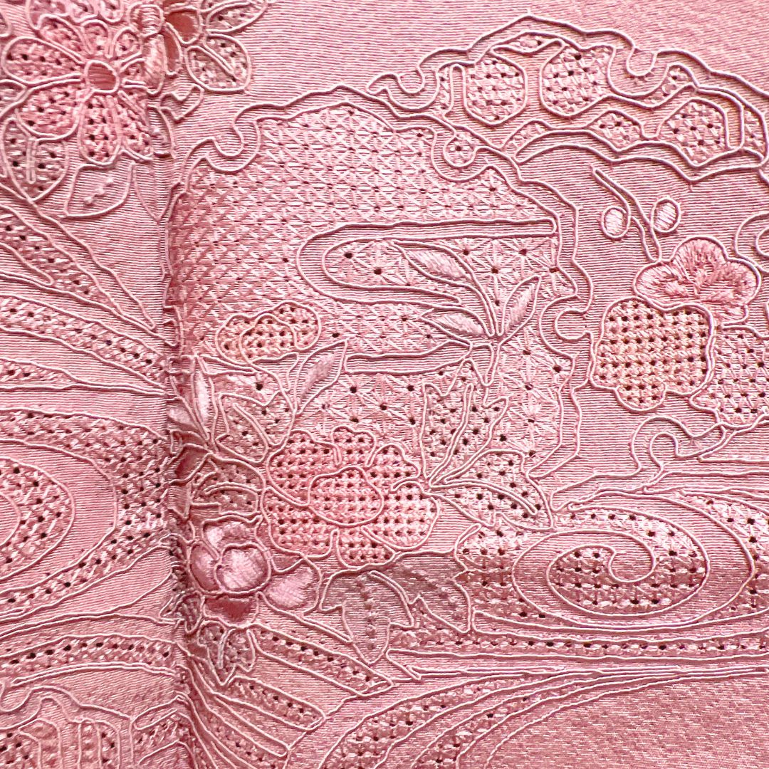 付け下げ スワトウ刺繍