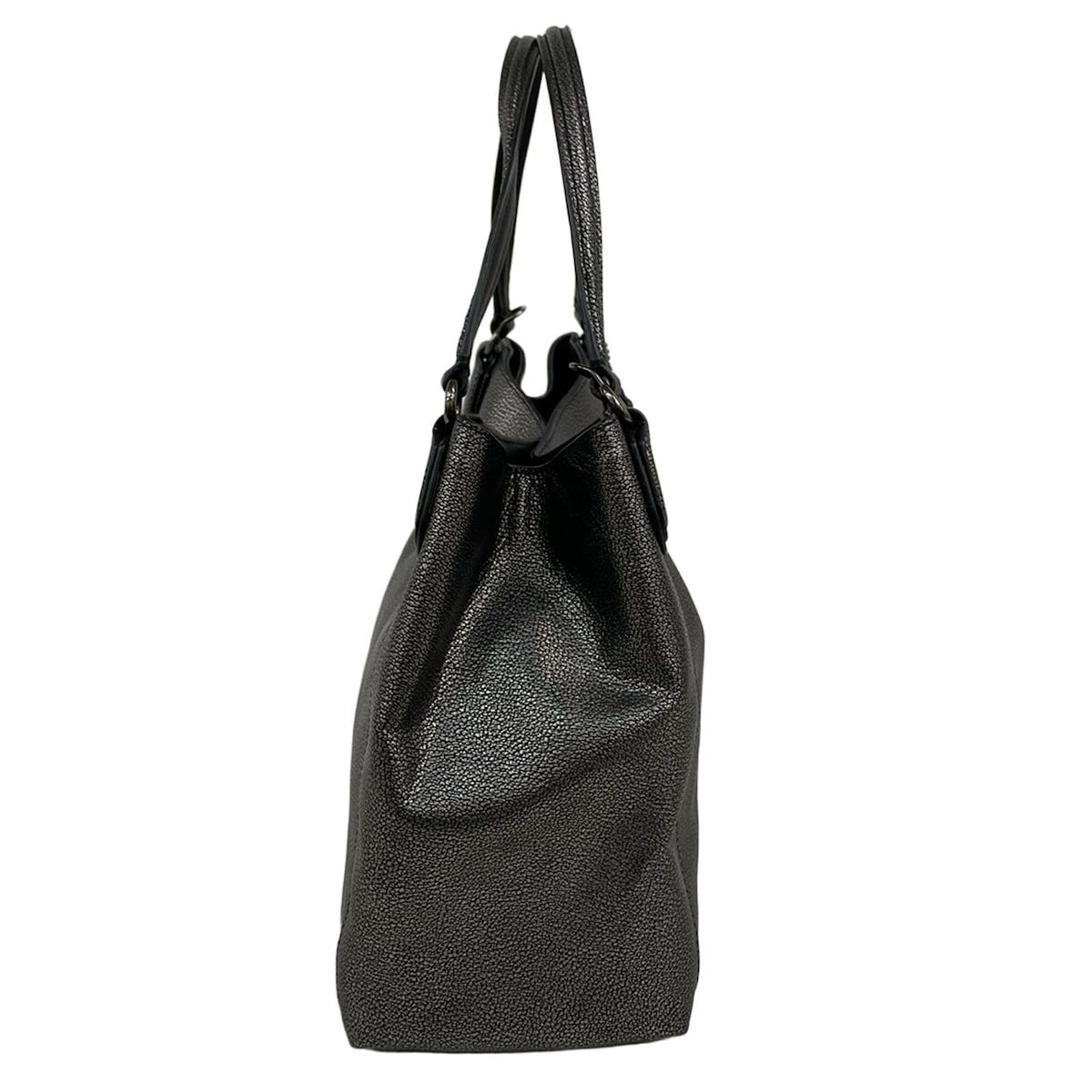 COACH コーチ トートバッグ イーディー ショルダー バッグ 36101 シルバー×黒 レザー