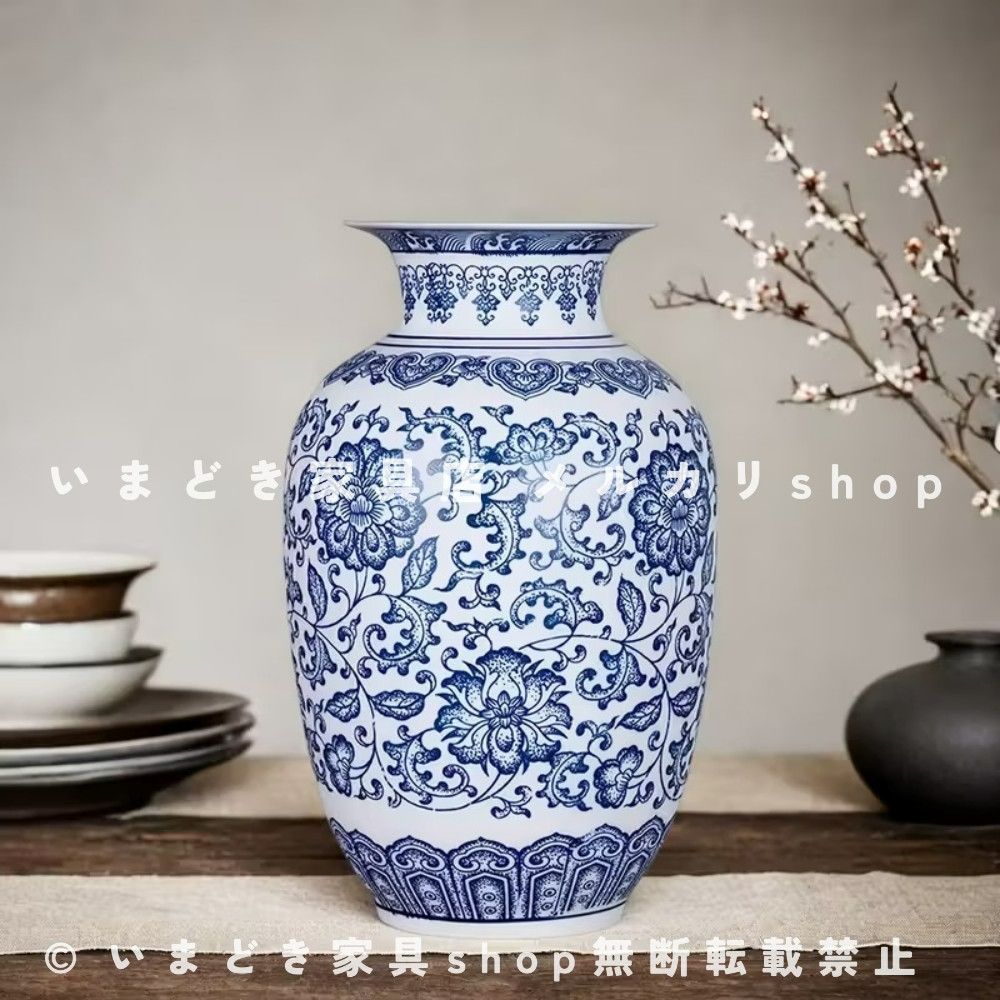 花瓶・フラワーベース・青色 青色カットガラス フラワーベース 昭和