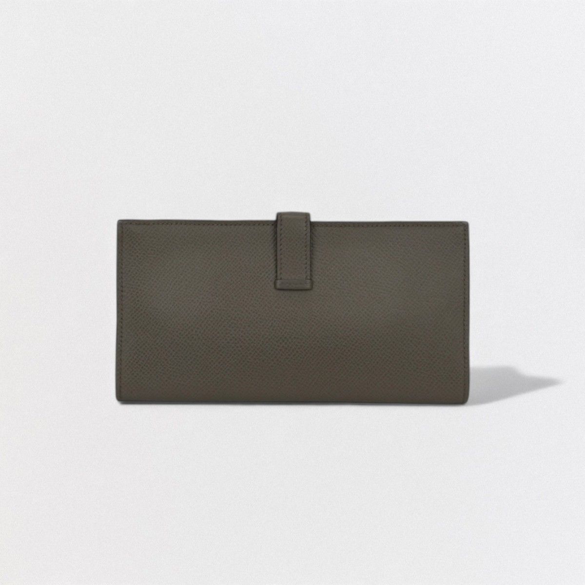 エルメス HERMES ベアンスフレ ベアン スフレ 財布 長財布 ロングウォレット エプソン エタン Etain グレー Gray シルバー金具 ヴォーエプソン