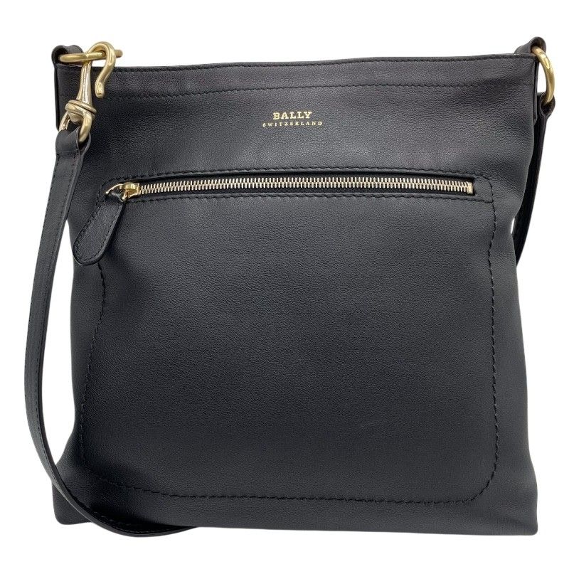 バリー BALLY ショルダーバッグ ブラック GD金具 レザー レディース