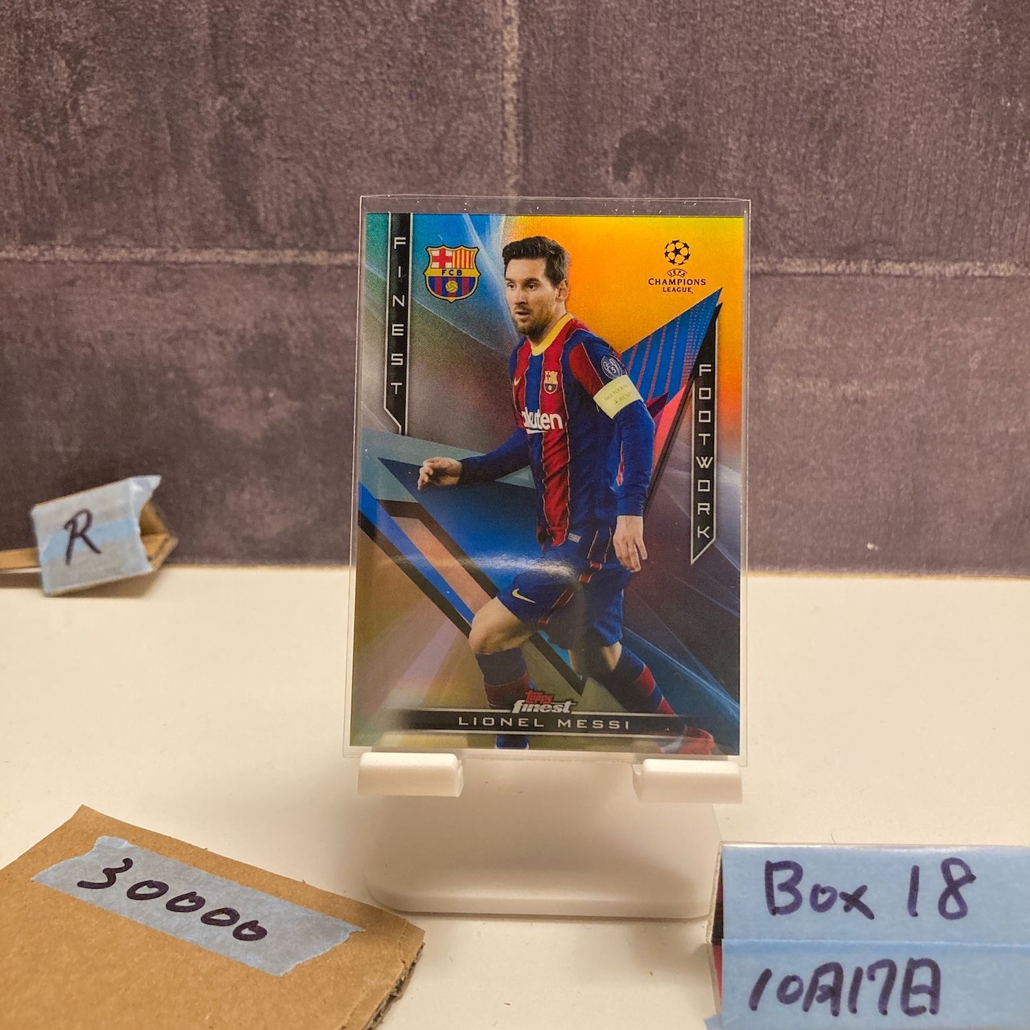 2021 Topps Finest UEFA Champions League Lionel Messi 21 50 FC Barcelona Refractor カード