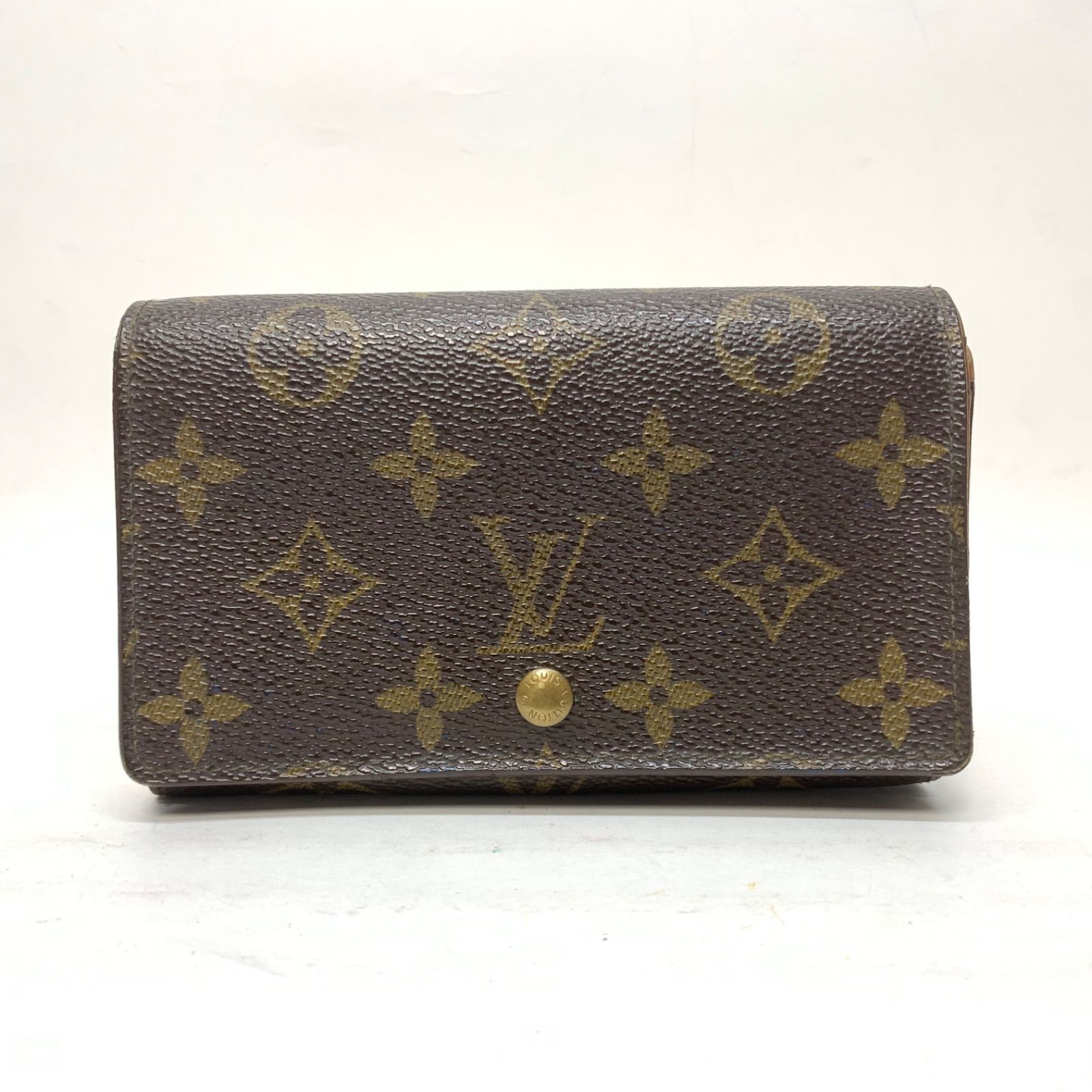 ルイヴィトン　折り財布　Ｌ字ジップ　トレゾール LOUIS VUITTON ルイヴィトン トレゾール 折り財布 モノグラム L字