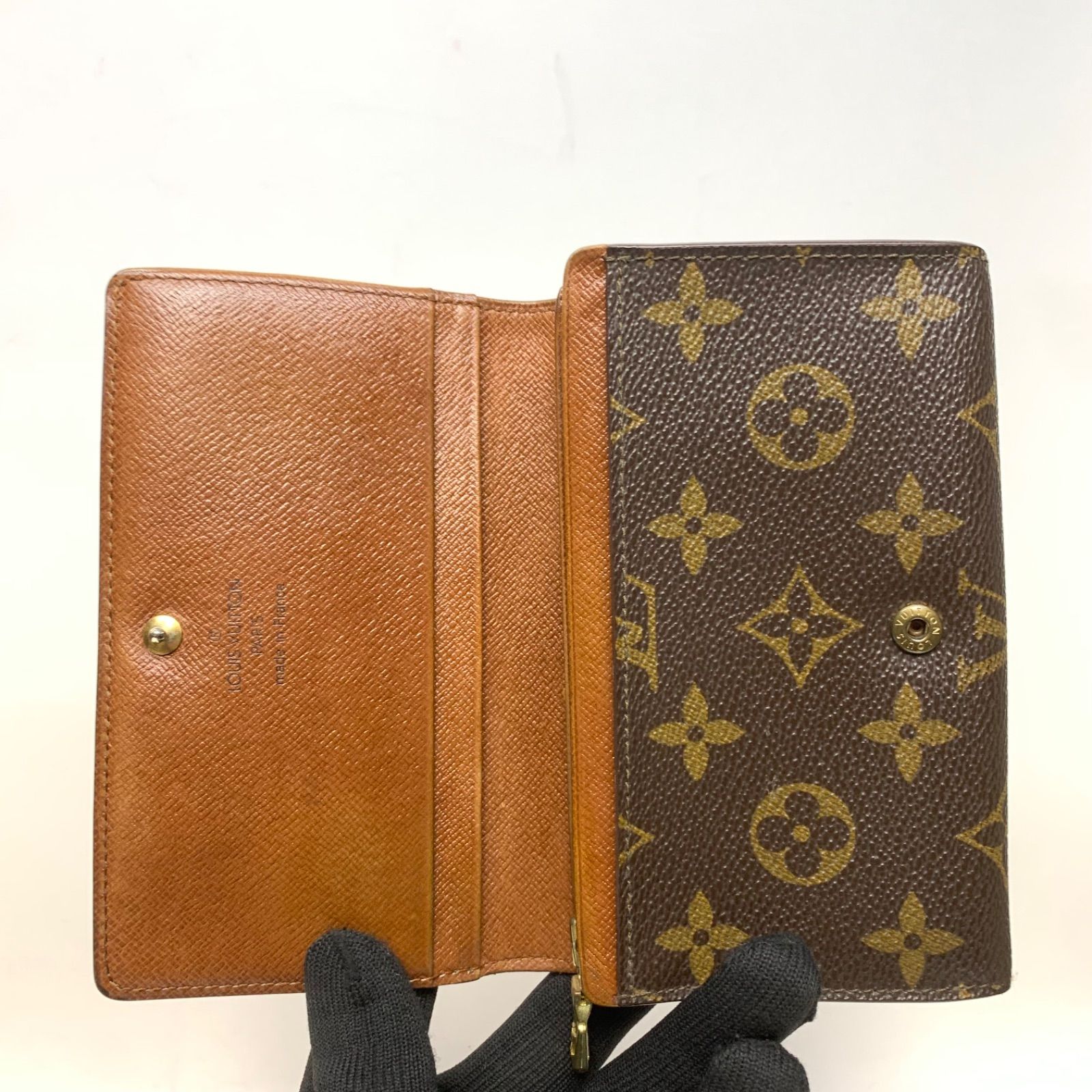 LOUIS VUITTON ルイヴィトン トレゾール 折り財布 モノグラム L字
