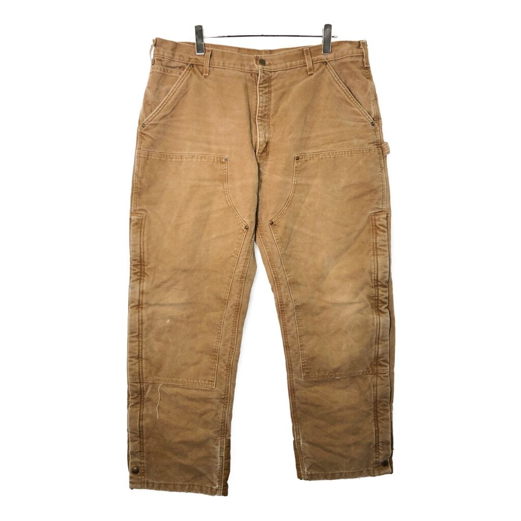 Carhartt カーハート ダック ダブルニー ペインターパンツ ブラウン メンズ W 40 L 32 古着 V 8603