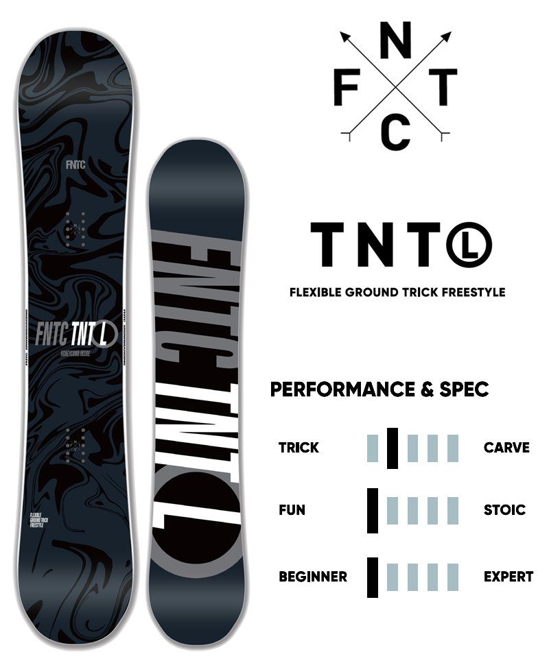 25 26 FNTC エフエヌティーシー TNT L ティーエヌティーエル メンズ レディース スノーボード スノボー先生 グラトリ 板 2026