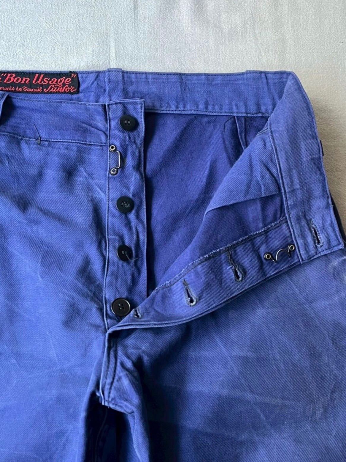 French vintage パンツ フレンチ 50s 60s ポールハーデン 50s 60s French vintage ワーク パンツ / コットン ツイル ネイビー