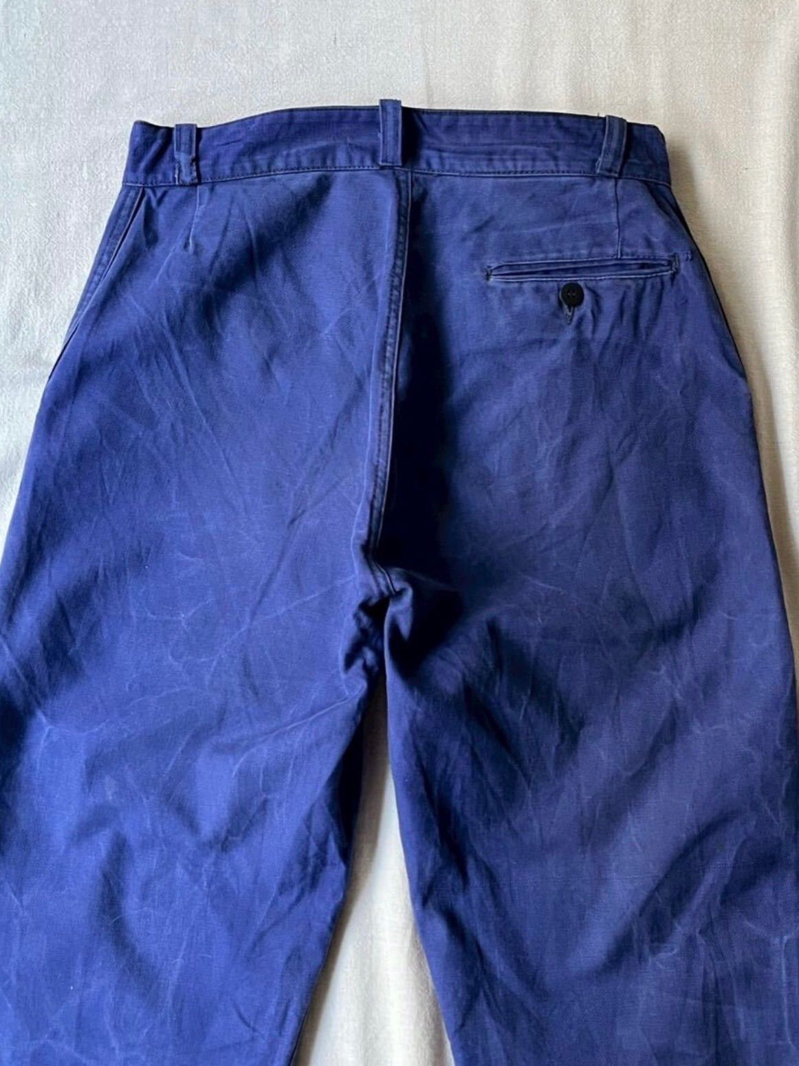 50s 60s ビンテージ ワークパンツ ヴィンテージ 50s 60s French vintage ワーク パンツ / コットン ツイル ネイビー