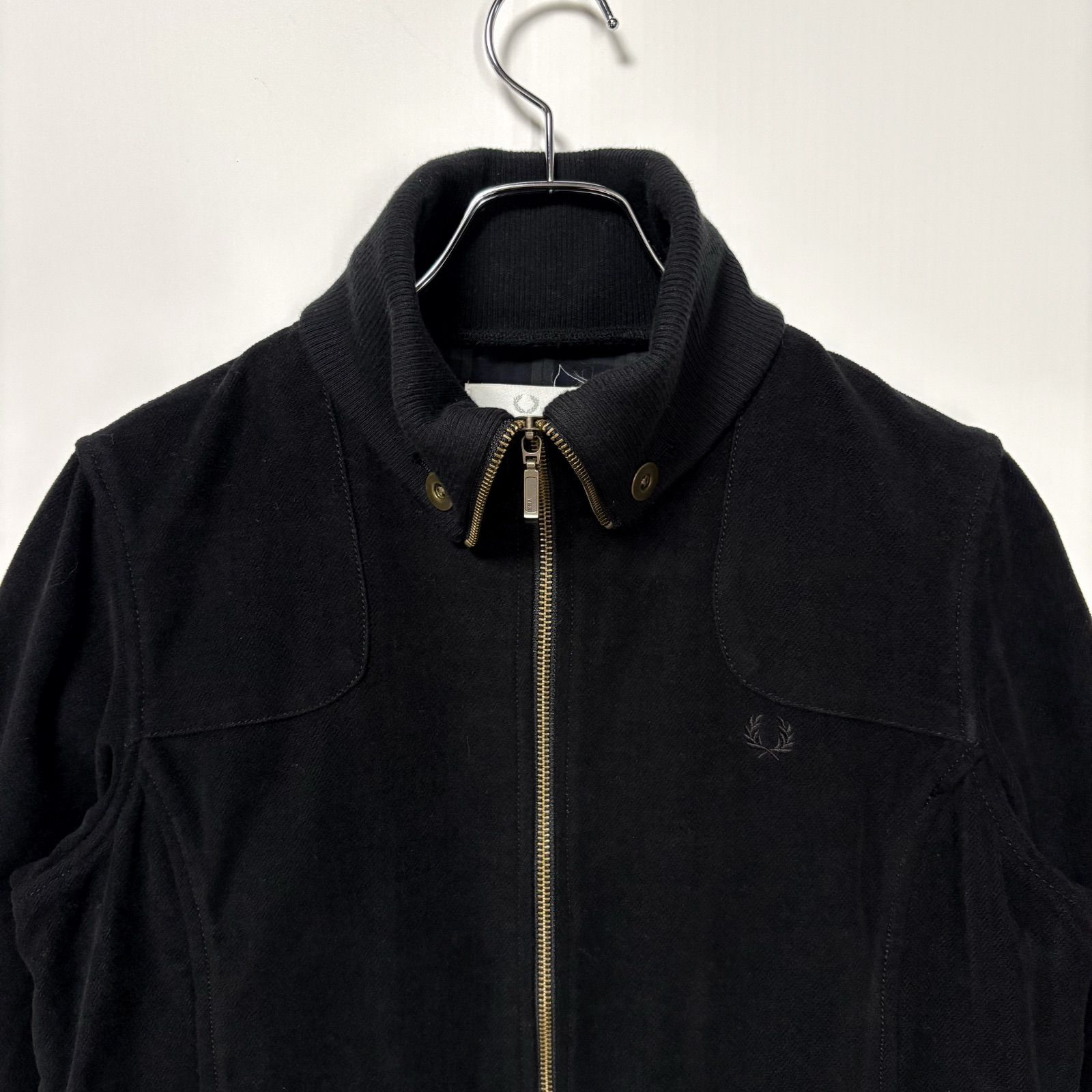 フレッドペリー FRED PERRY フルジップ ハイネック コットン ブルゾン