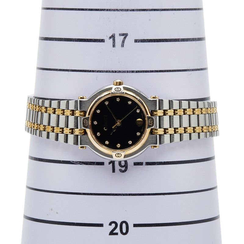  グッチ 11 Pダイヤ 9000 L シルバー ゴールド ステンレススチール メッキ レディース GUCCI 1-0243391 その他 時計