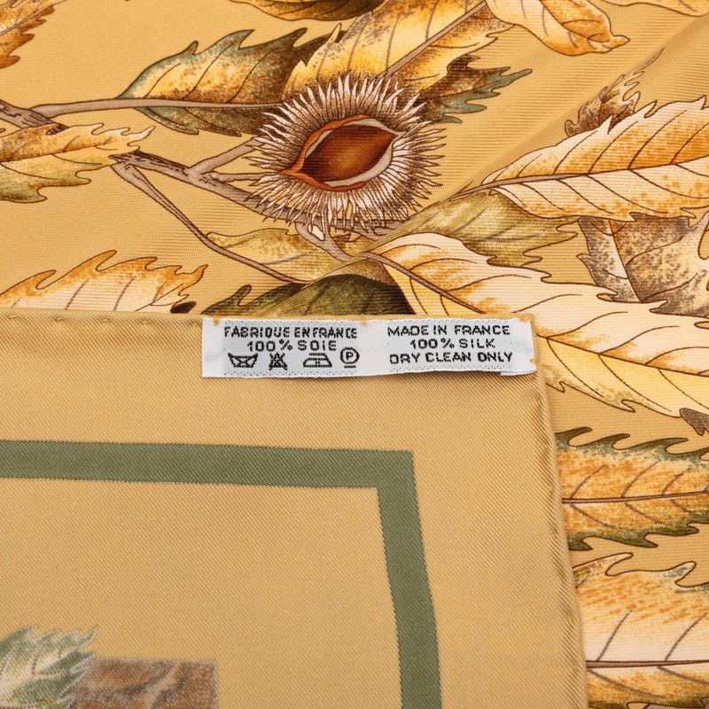 エルメス カレ90 CASSE NOISETTE くるみ割り ブラウン シルク