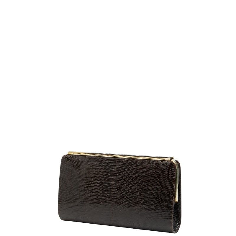 グッチ クロコ型押し ブラウン レザー レディース GUCCI 1-0247052