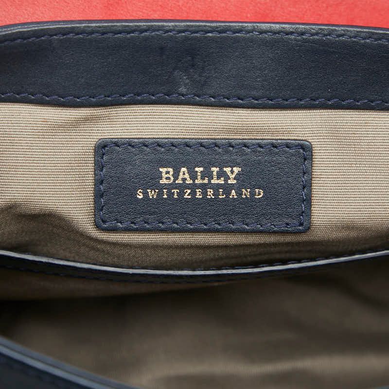 バリー ネイビー レッド ブラウン レザー スウェット レディース 本物