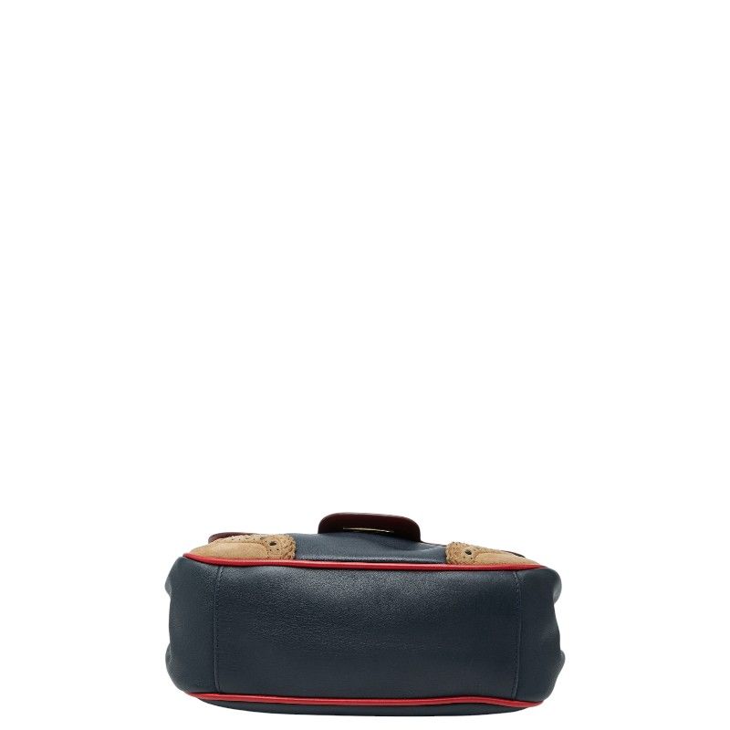 バリー ネイビー レッド ブラウン レザー スウェット レディース 本物