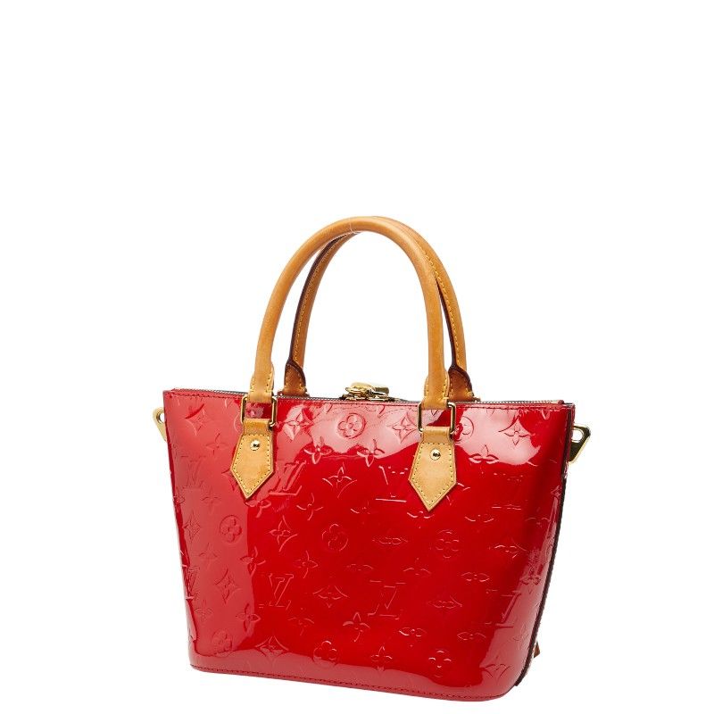 ルイ ヴィトン モノグラム ヴェルニ モンテベロPM ハンドバッグ ショルダーバッグ 2 WAY M 90165 スリーズ レッド パテントレザー レディース LOUIS VUITTON 1-0247750