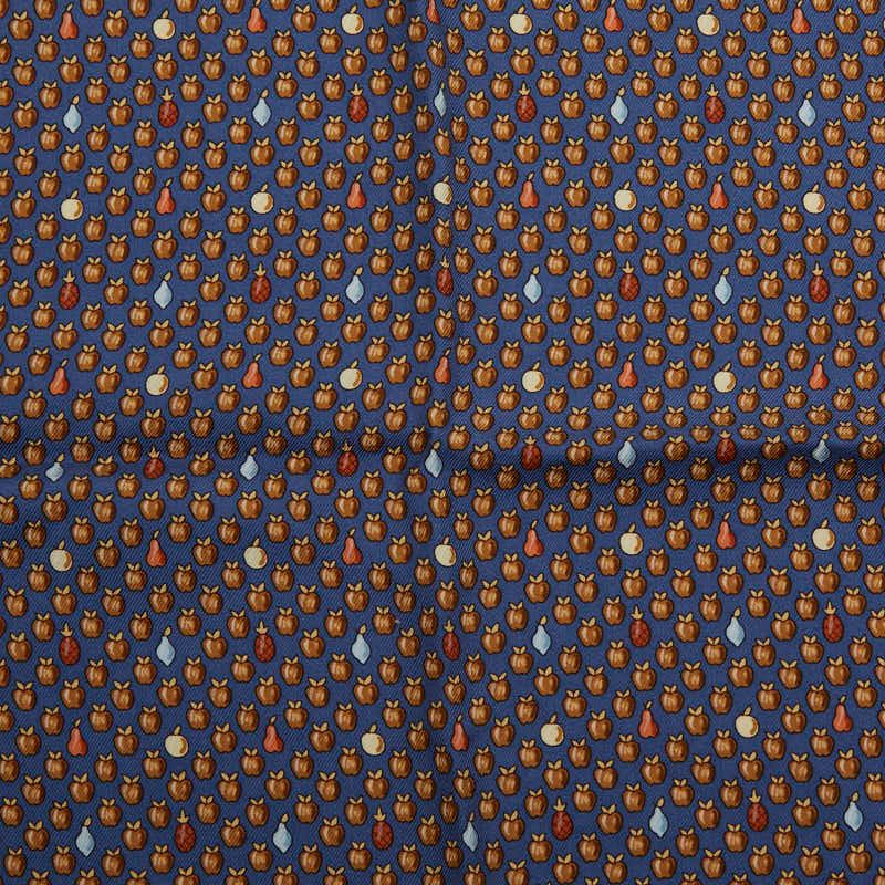 エルメス カレ45 プチカレ ブルー マルチ シルク レディース HERMES 1-0247781