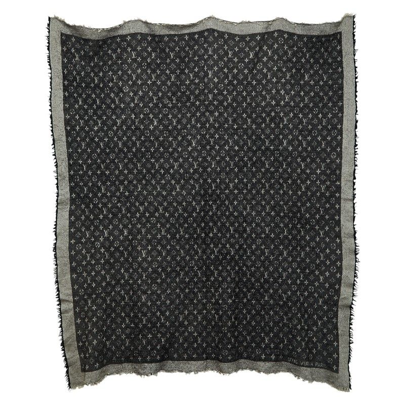 ルイ ヴィトン モノグラム ブラック グレー シルク ウール レディース LOUIS VUITTON 1-0247782