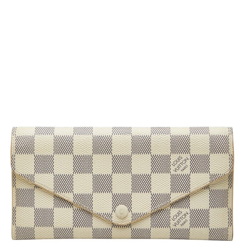 ルイ ヴィトン ダミエ アズール ポルトフォイユ ジョセフィーヌ N 63545 ホワイト PVC レディース LOUIS VUITTON 1 0248304