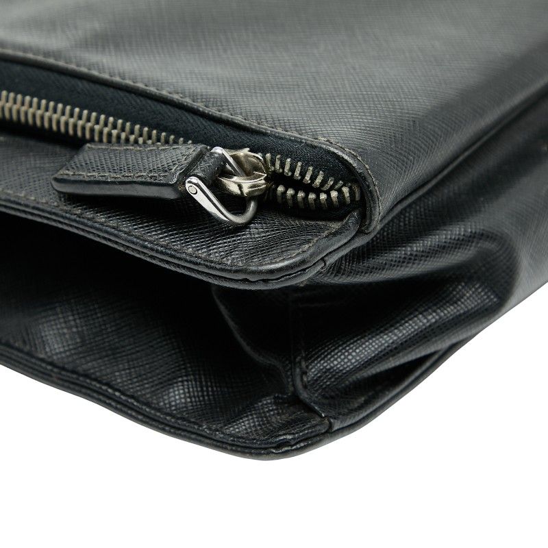 プラダ 三角ロゴプレート ハンドバッグ ビジネスバッグ ブラック